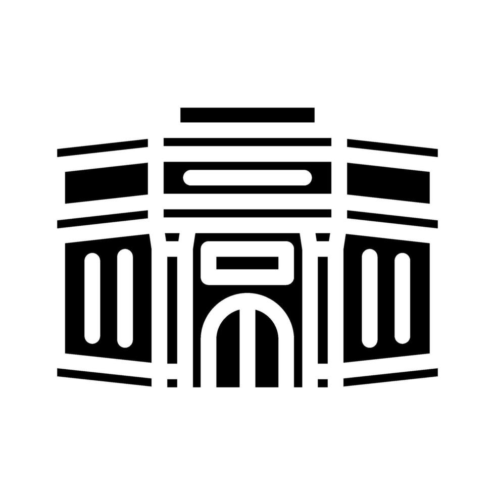 finance bank building glyph icon illustration vector