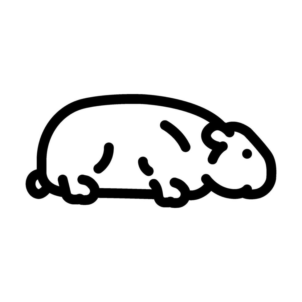 hamster standing pet line icon illustration vector