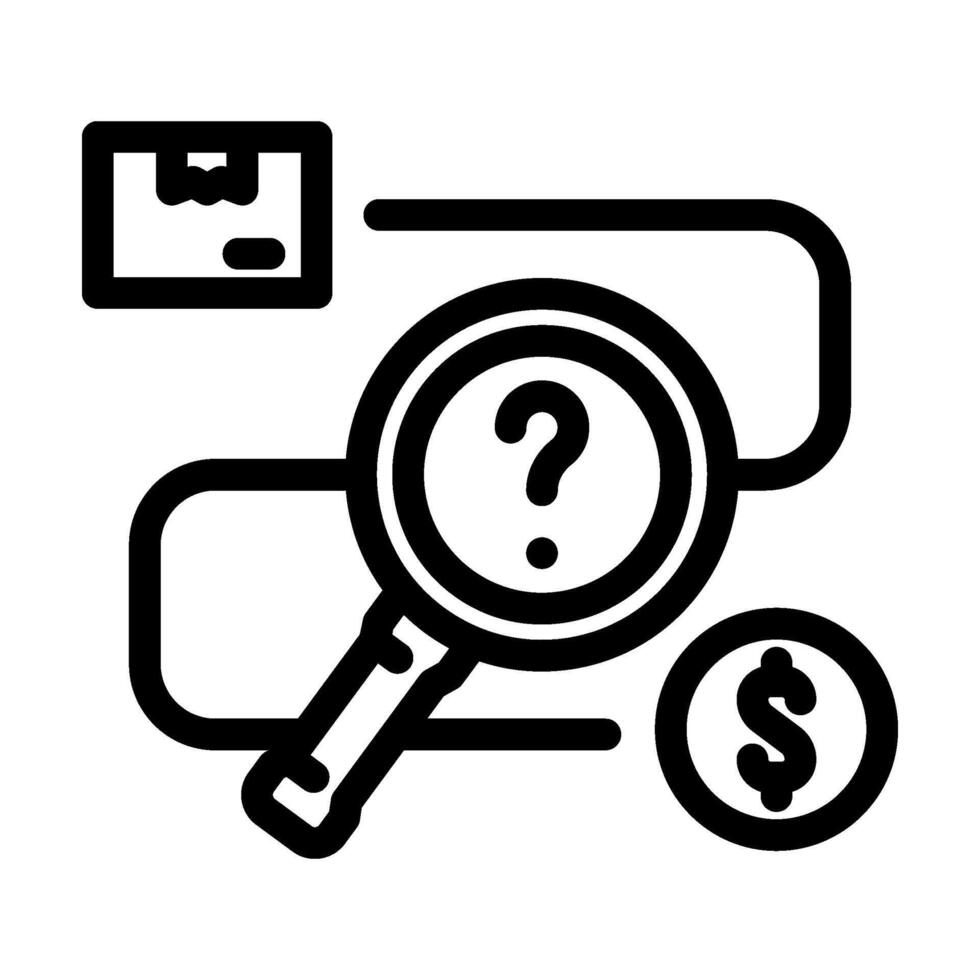 sales tracking business process line icon illustration vector