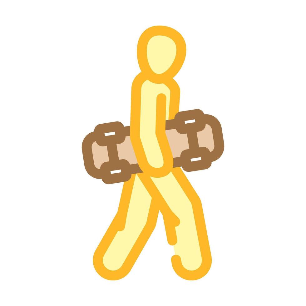 skateboarder sport color icon illustration vector