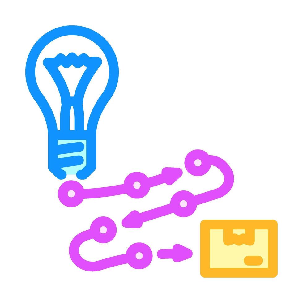 product development business process color icon illustration vector
