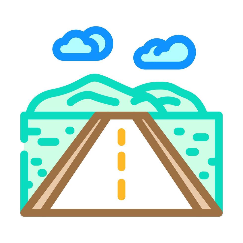 road leading forward progress color icon illustration vector