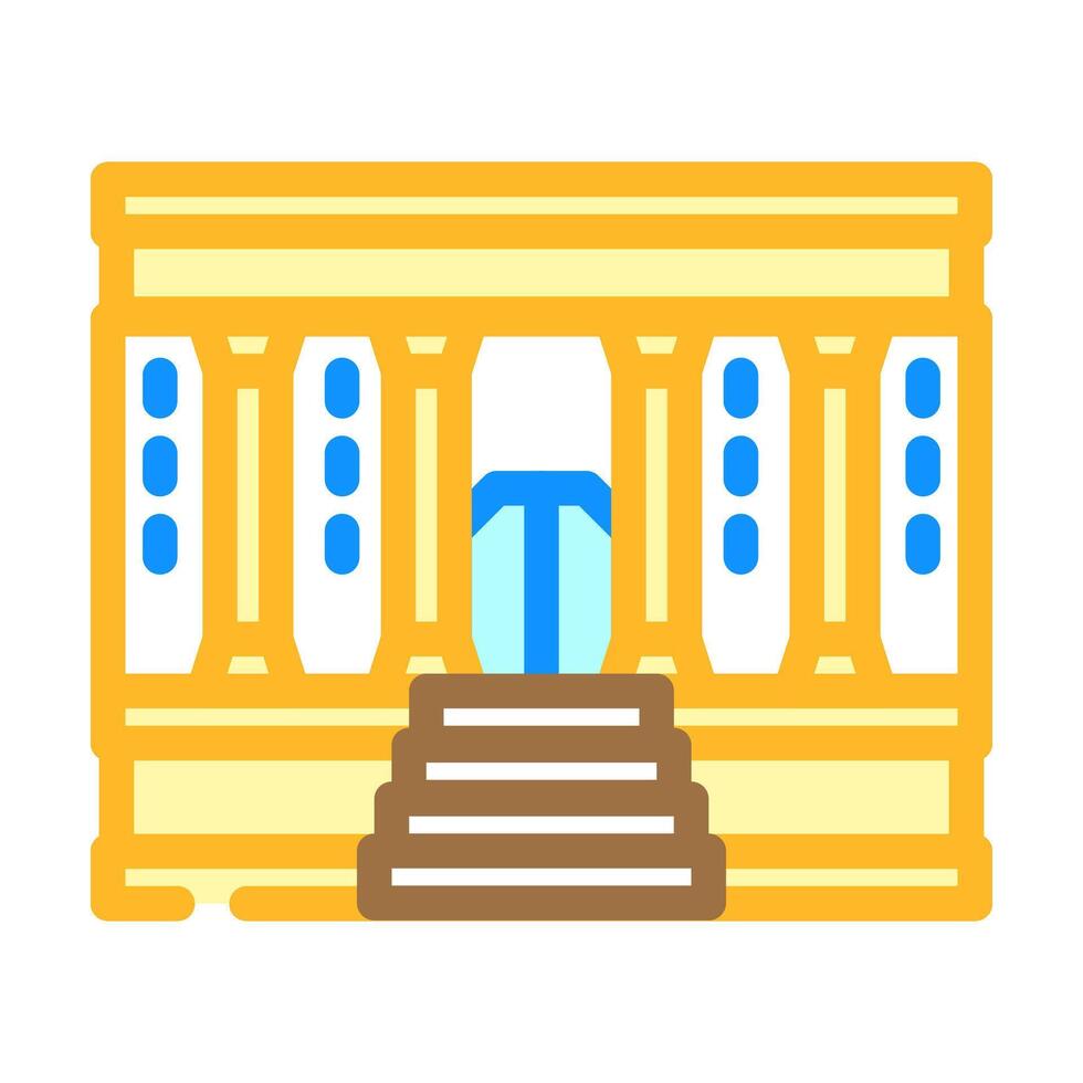 city bank building color icon illustration vector