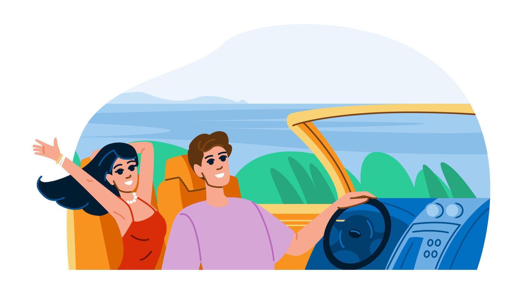 car scenic drives vector