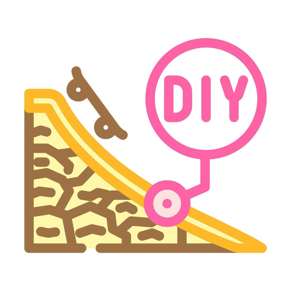 diy skate spot skateboard color icon illustration vector