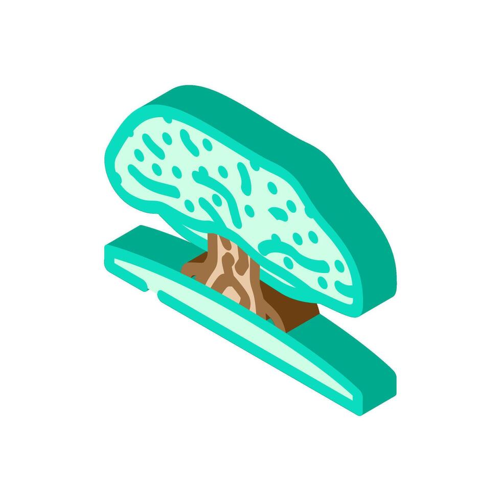 bodhi tree buddhism isometric icon illustration vector