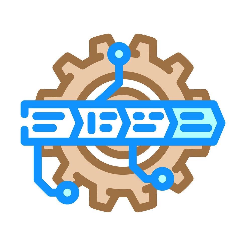 change management business process color icon illustration vector