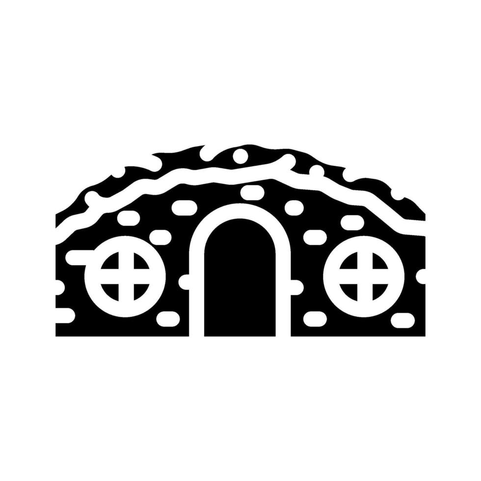 hamster house pet glyph icon illustration vector