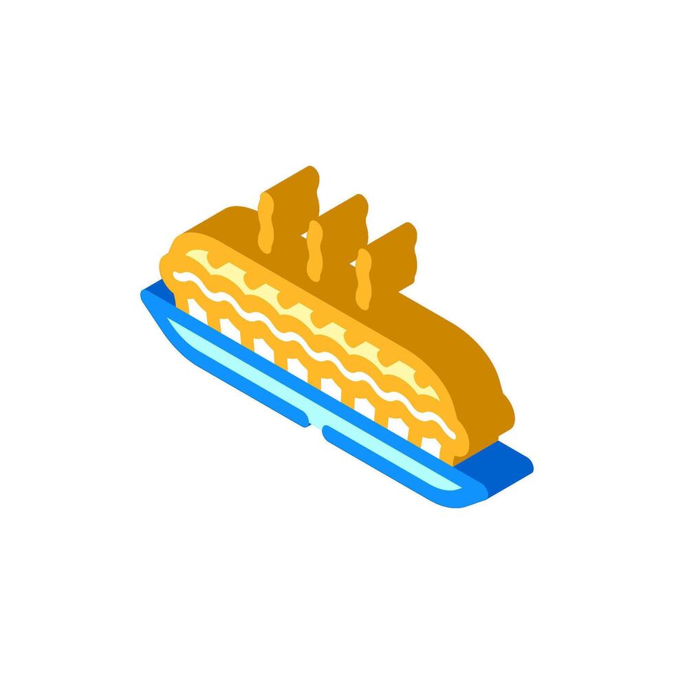 baking apple pie autumn isometric icon illustration vector