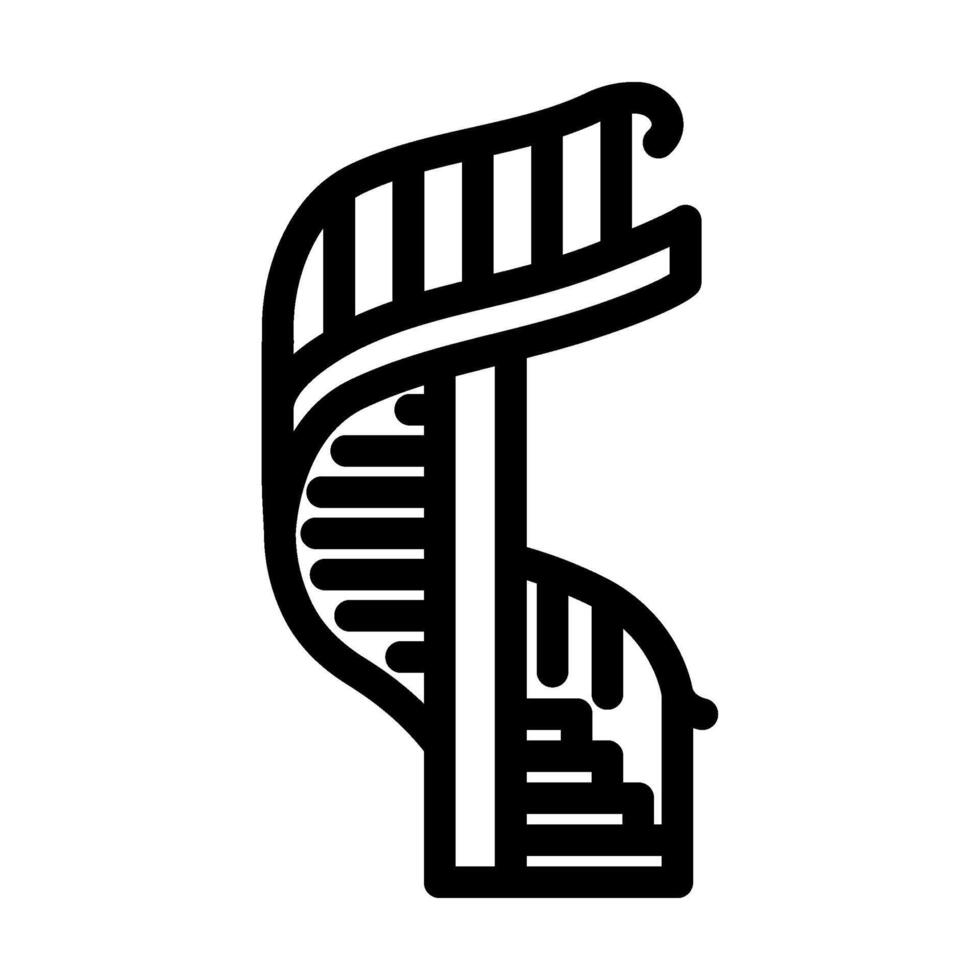 spiral staircase progress line icon illustration vector