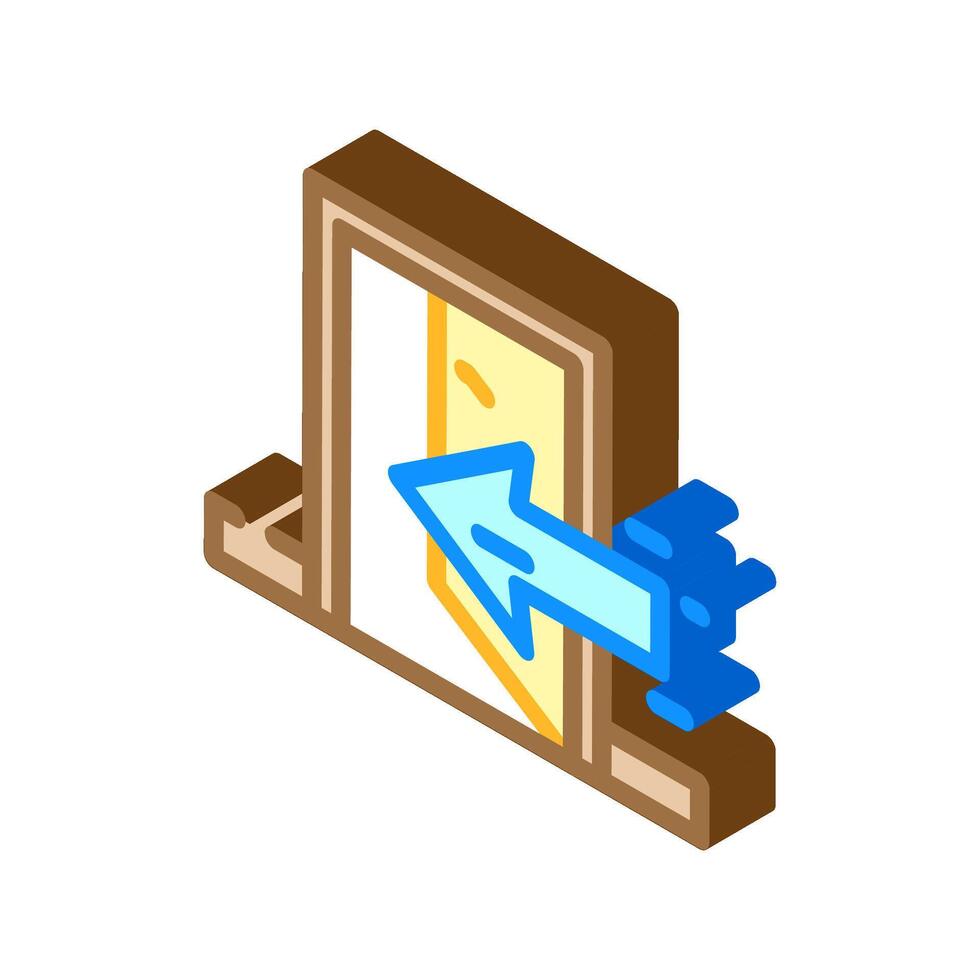 indoor use only product label caution isometric icon illustration vector