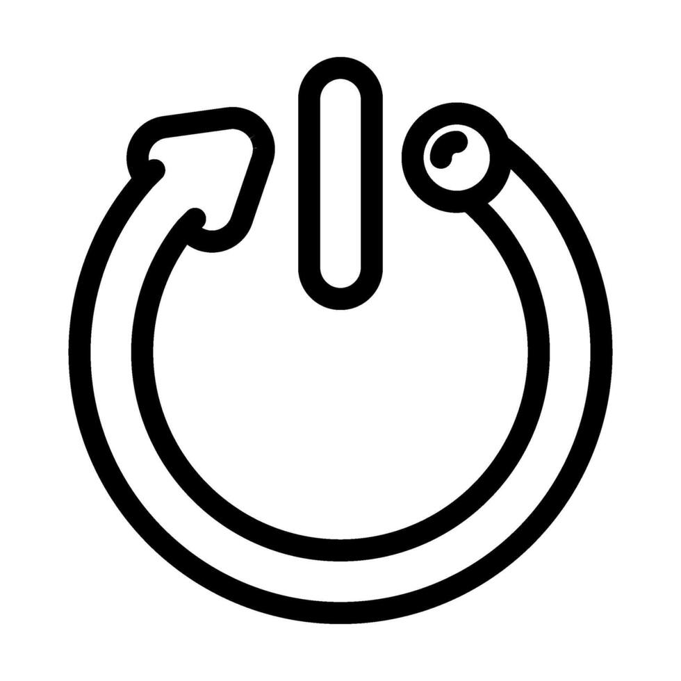 automatic shut down product label caution line icon illustration vector
