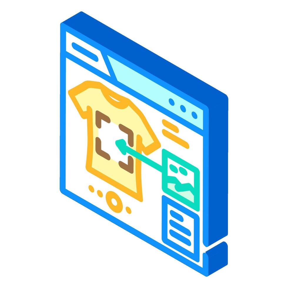 print on demand isometric icon illustration vector