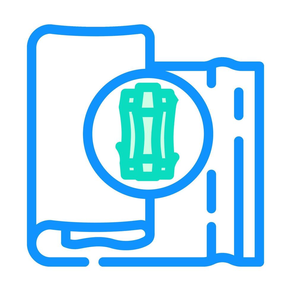 bamboo fabric sustainable fashion color icon illustration vector
