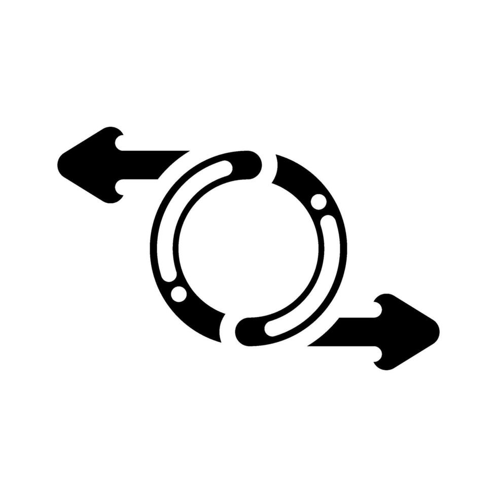 reversible product label caution glyph icon illustration vector