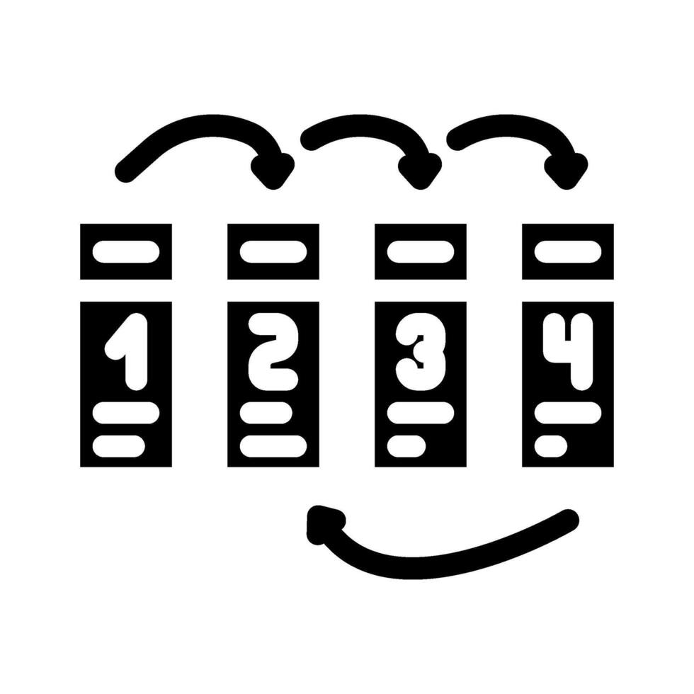 succession planning business process glyph icon illustration vector