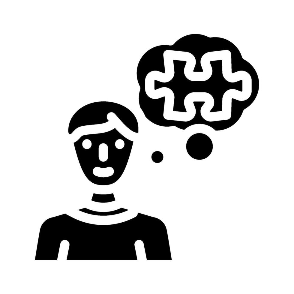 problem solving business process glyph icon illustration vector