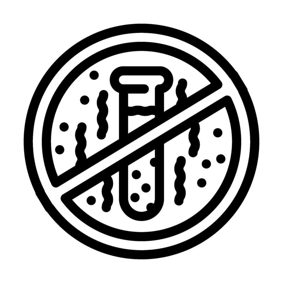 zero toxins product label caution line icon illustration vector