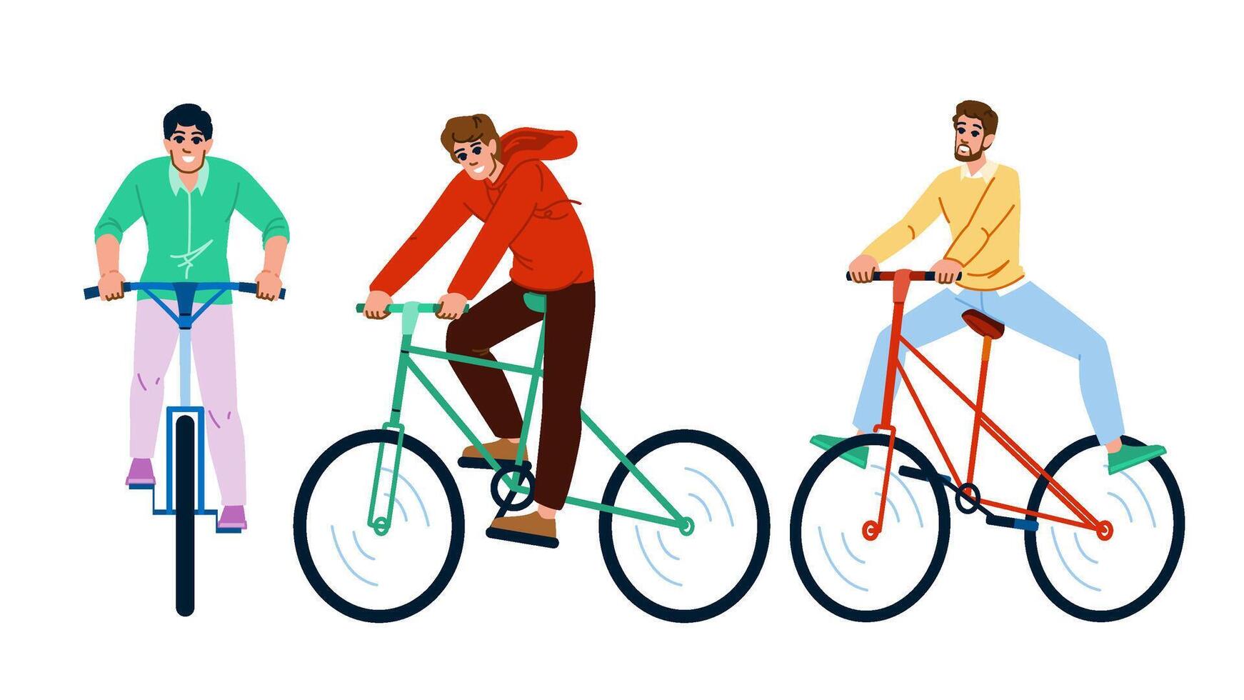 ride cycling man vector