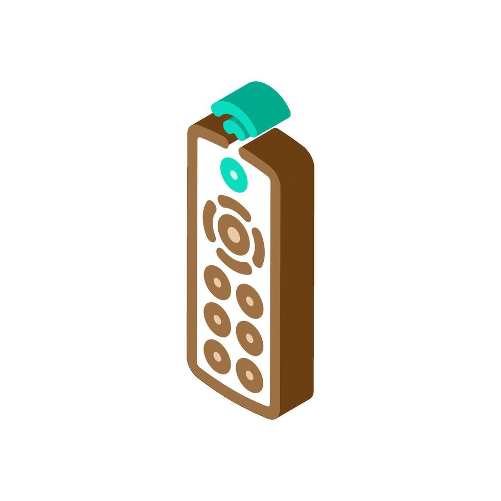 remote control label product caution isometric icon illustration vector