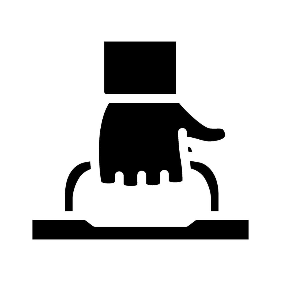 carry handle label product caution glyph icon illustration vector