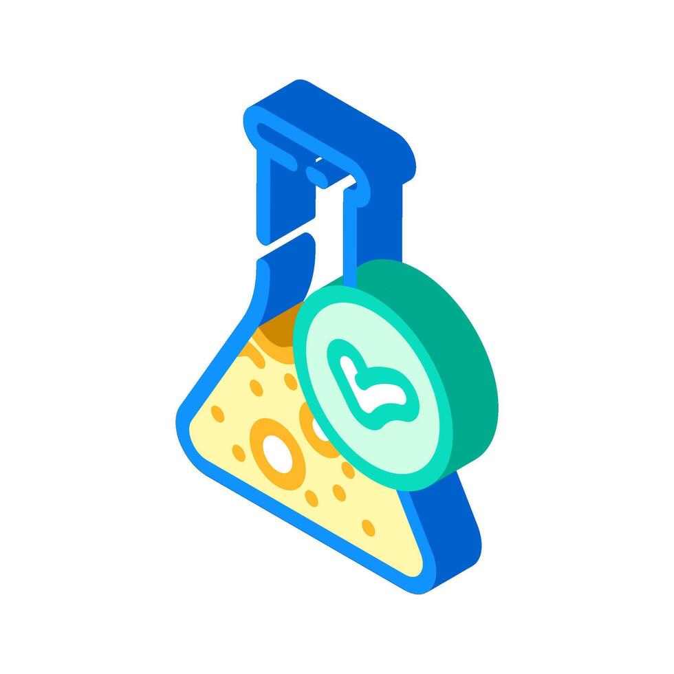 lab verified label product caution isometric icon illustration vector