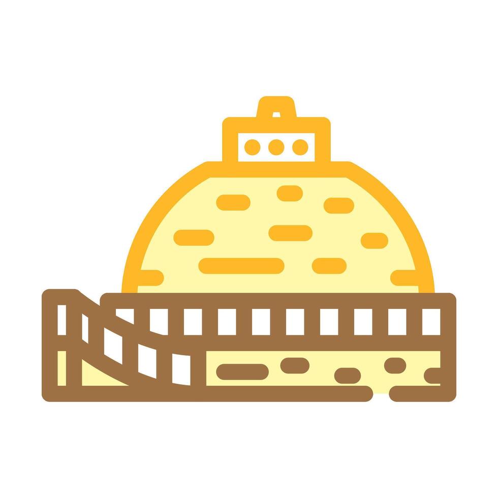 stupa monument buddhism color icon illustration vector