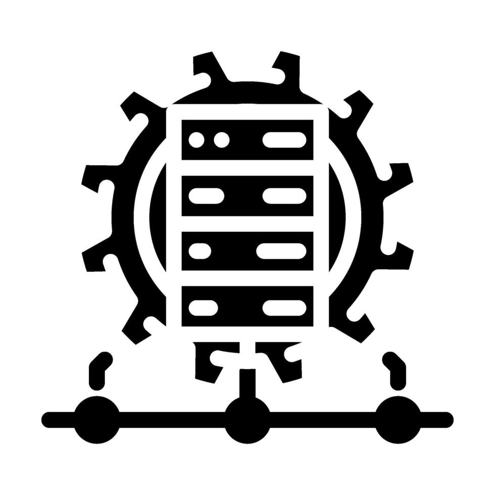 it infrastructure management business process glyph icon illustration vector