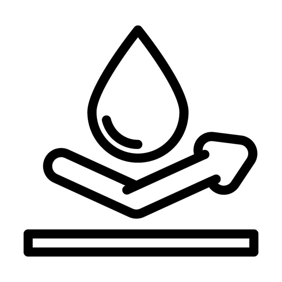 splashproof product label caution line icon illustration vector