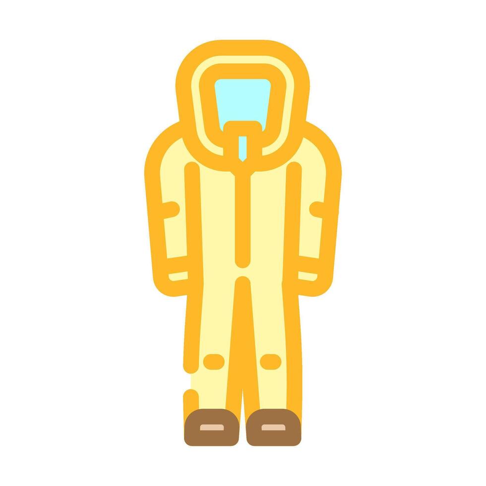 hazmat suit ppe protective equipment color icon illustration vector