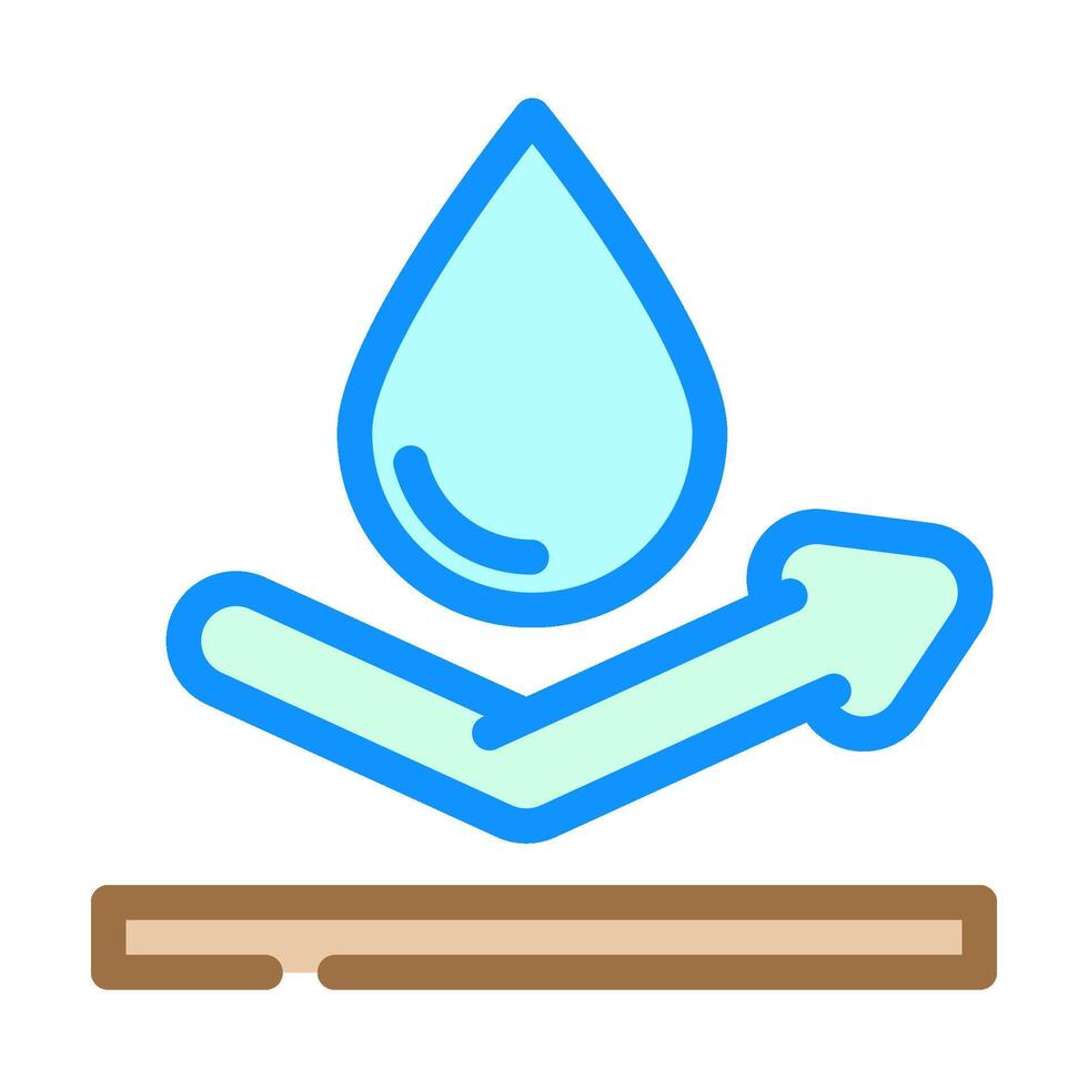 splashproof product label caution color icon illustration vector
