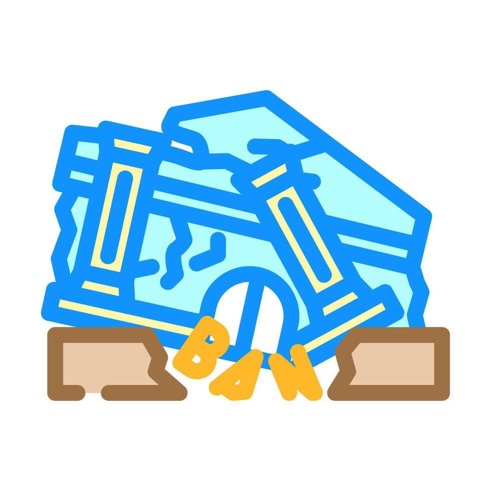 house bank building color icon illustration vector