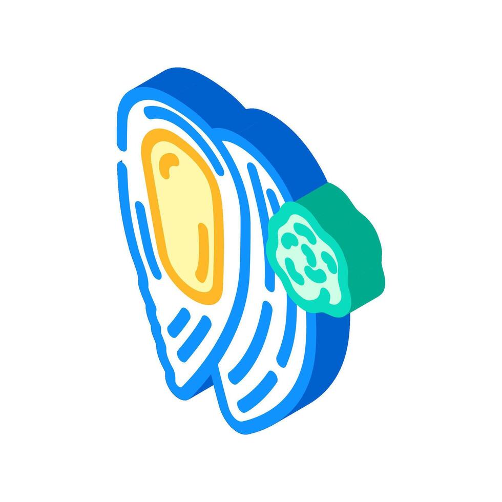 shellfish allergen free product food isometric icon illustration vector