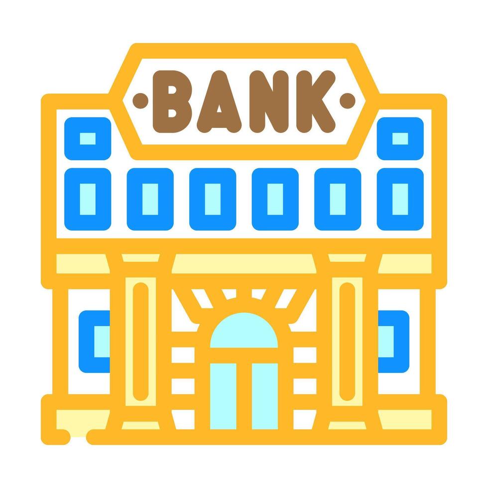 payment bank building color icon illustration vector