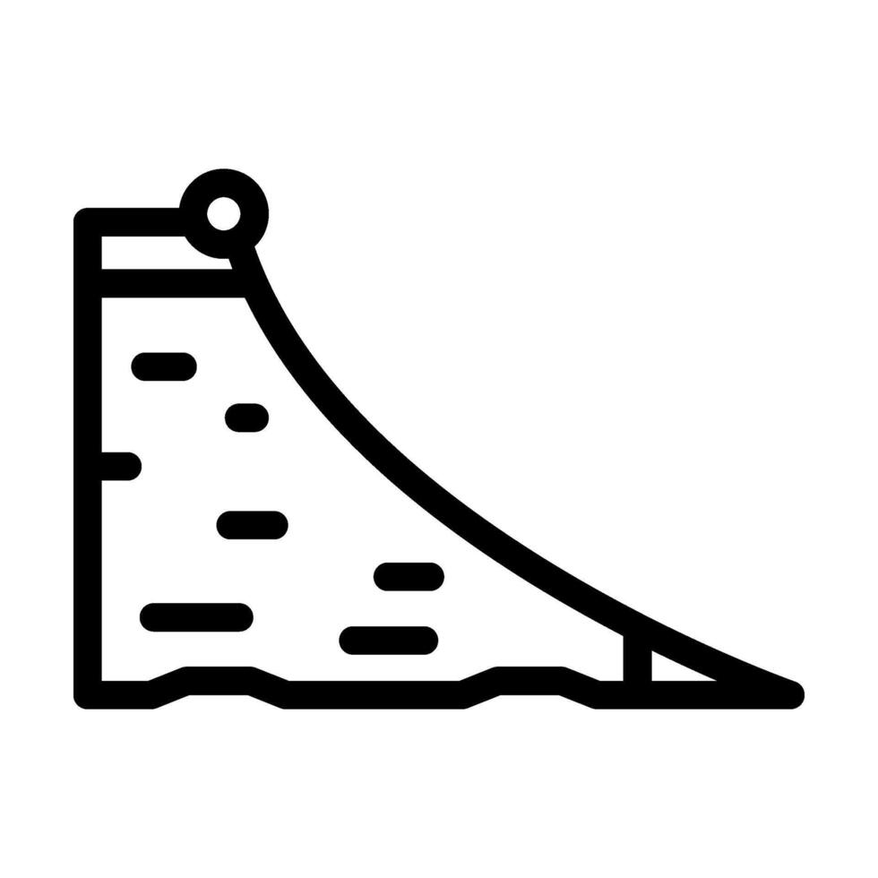ramp skateboard sport line icon illustration vector
