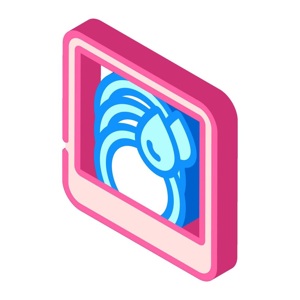 durability strong label product caution isometric icon illustration vector