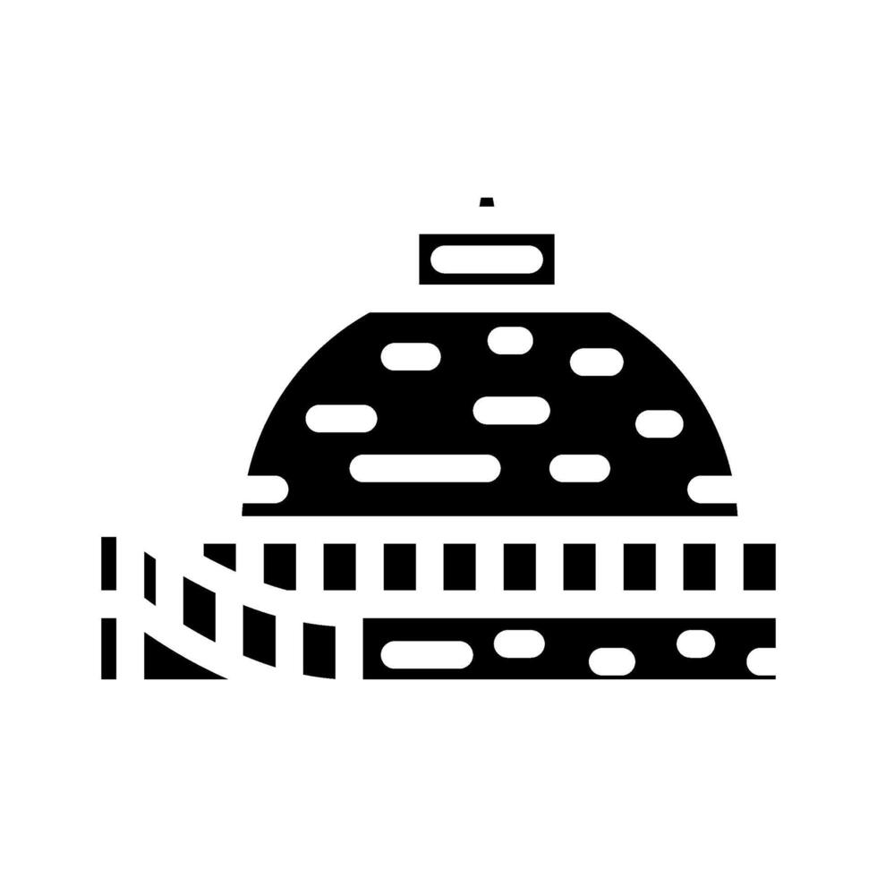 stupa monument buddhism glyph icon illustration vector