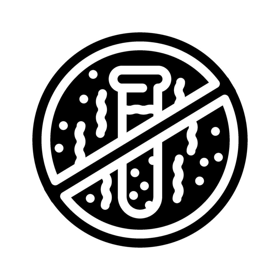 zero toxins product label caution glyph icon illustration vector