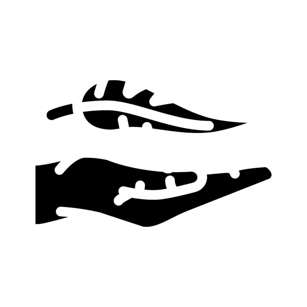 lightweight product label caution glyph icon illustration vector