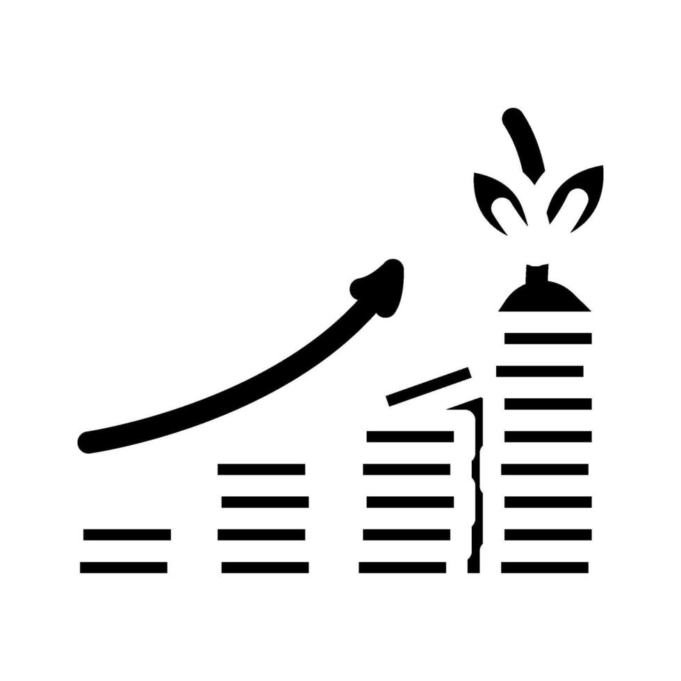 environmental sustainability business glyph icon illustration vector