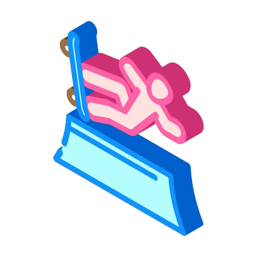 vert skating skateboard sport isometric icon illustration vector