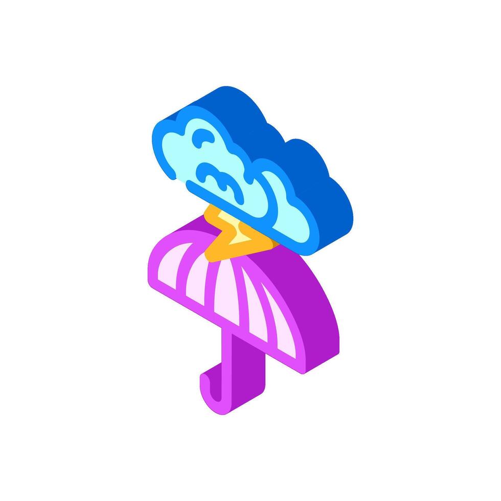 storm resistant label product caution isometric icon illustration vector