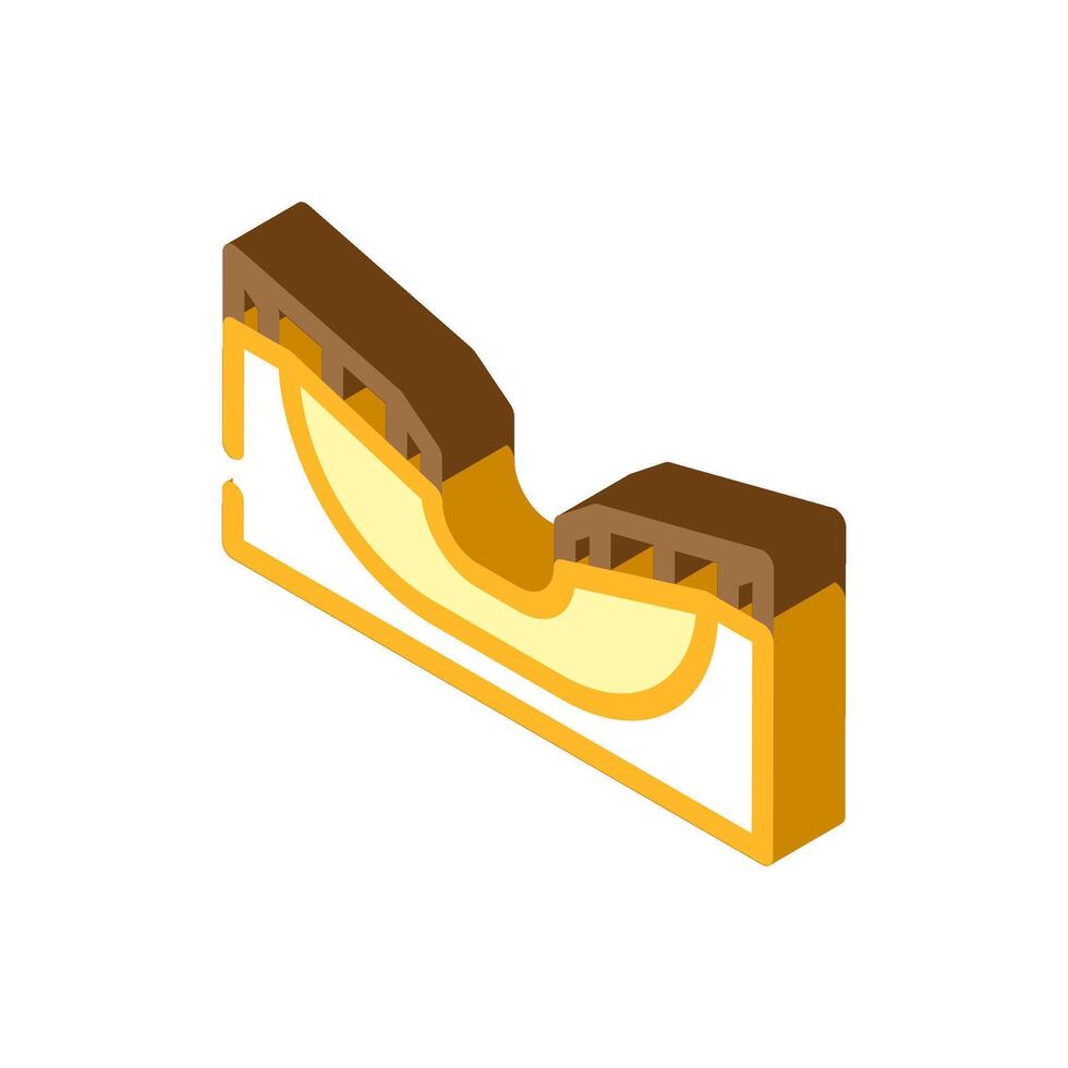 halfpipe skateboard sport isometric icon illustration vector