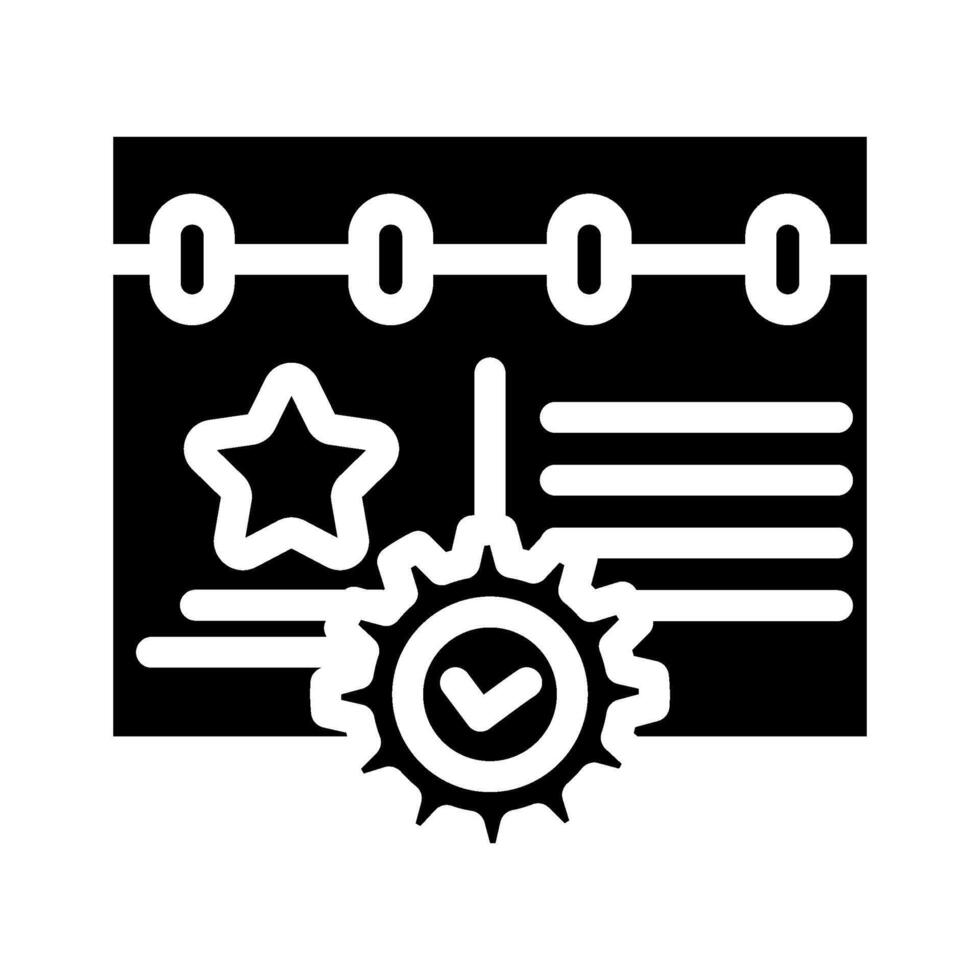event management business process glyph icon illustration vector