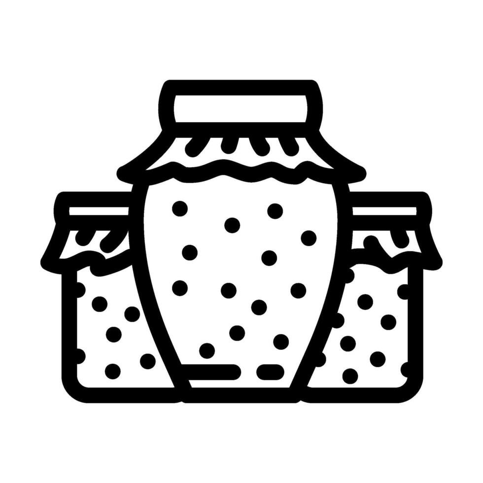 making homemade jam autumn line icon illustration vector