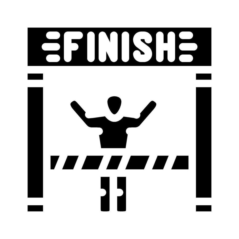 marathon finish line progress glyph icon illustration vector