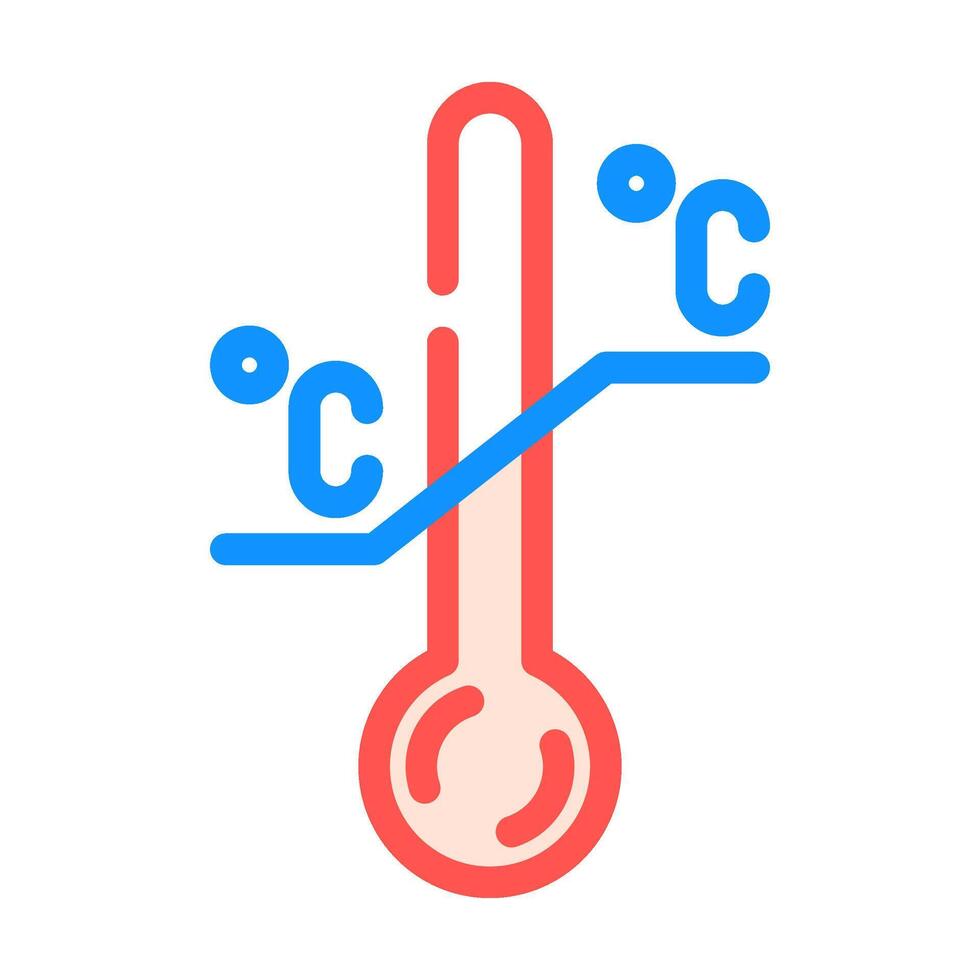temperature sensitive product label warning color icon illustration vector