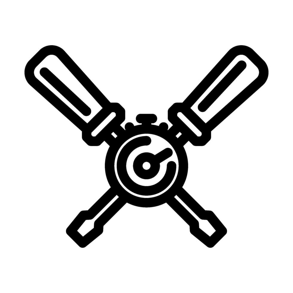 quick assembly product label caution line icon illustration vector