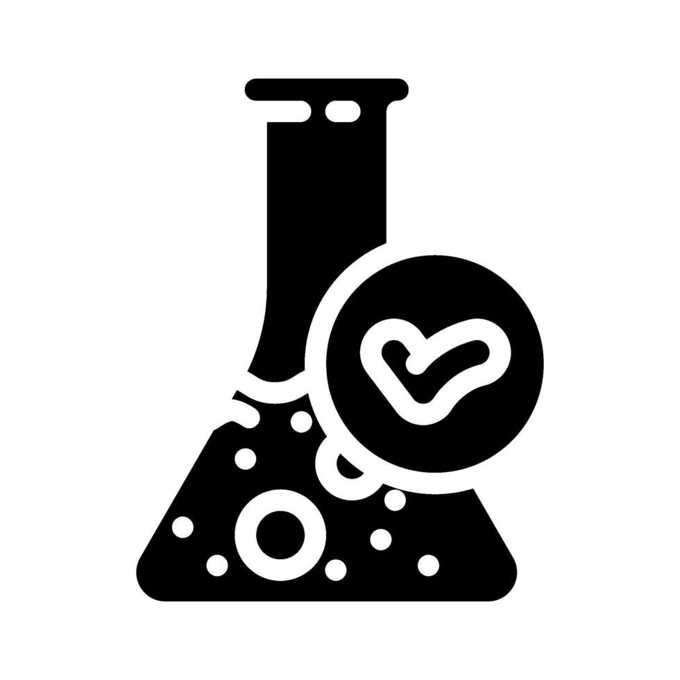 lab verified label product caution glyph icon illustration vector
