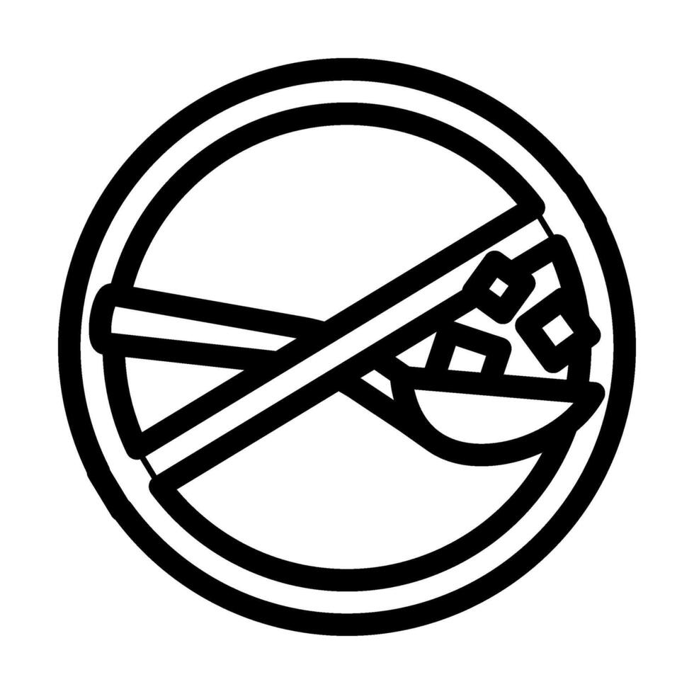 sugar free product label warning line icon illustration vector